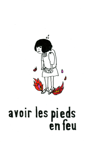 Avoir les pieds en feu